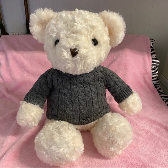 dan dee white teddy bear